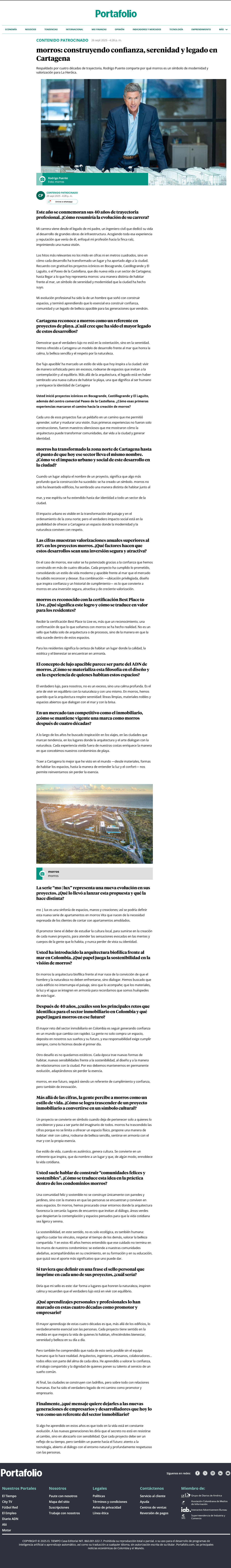 morros: construyendo confianza, serenidad y legado en Cartagena